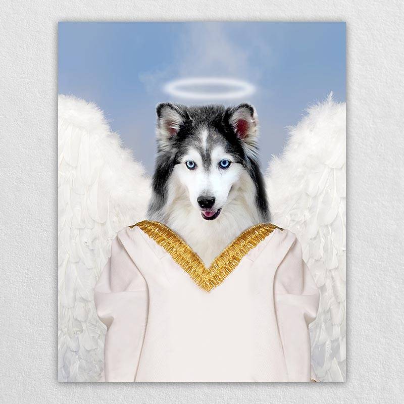 Angel Dog Painting Custom Pet Portraits