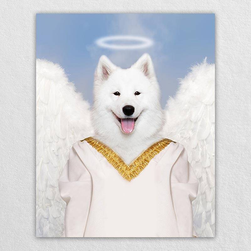 Angel Dog Painting Custom Pet Portraits