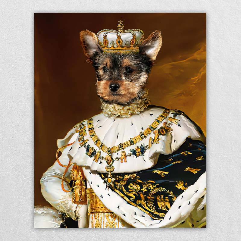 Your Pet Your Dog As King Portrait