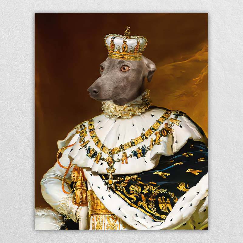 Your Pet Your Dog As King Portrait