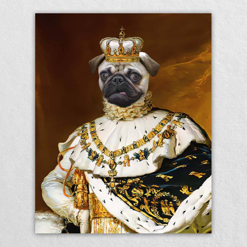 Your Pet Your Dog As King Portrait