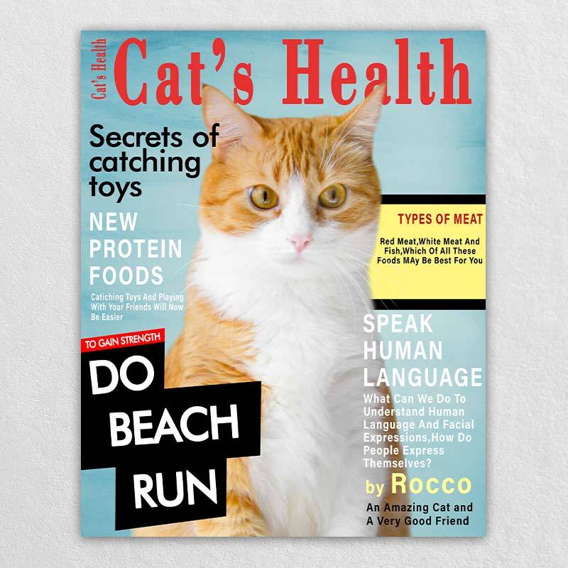 Pet Magazine Cover Csutom Puppy Wall Decor