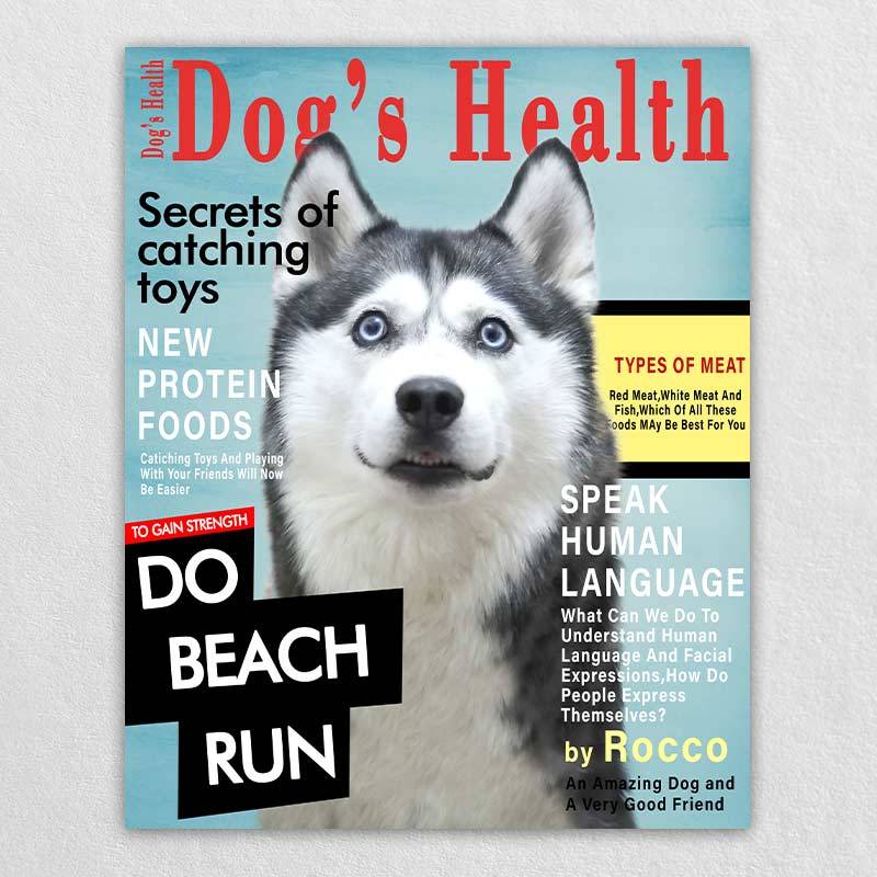 Pet Magazine Cover Csutom Puppy Wall Decor