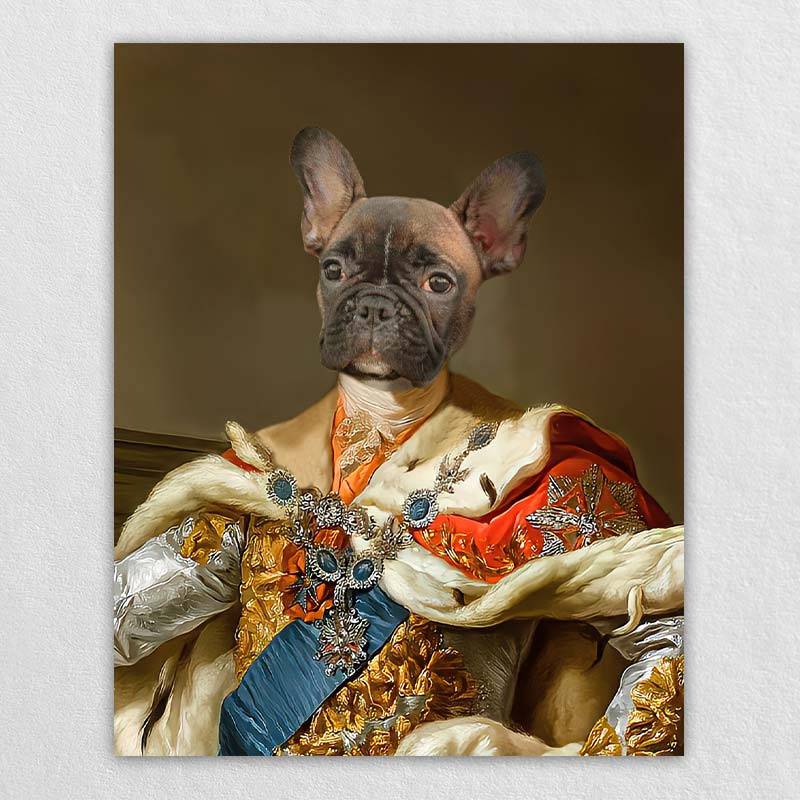 Royal King Renaissance Dog Art Pet Canvas