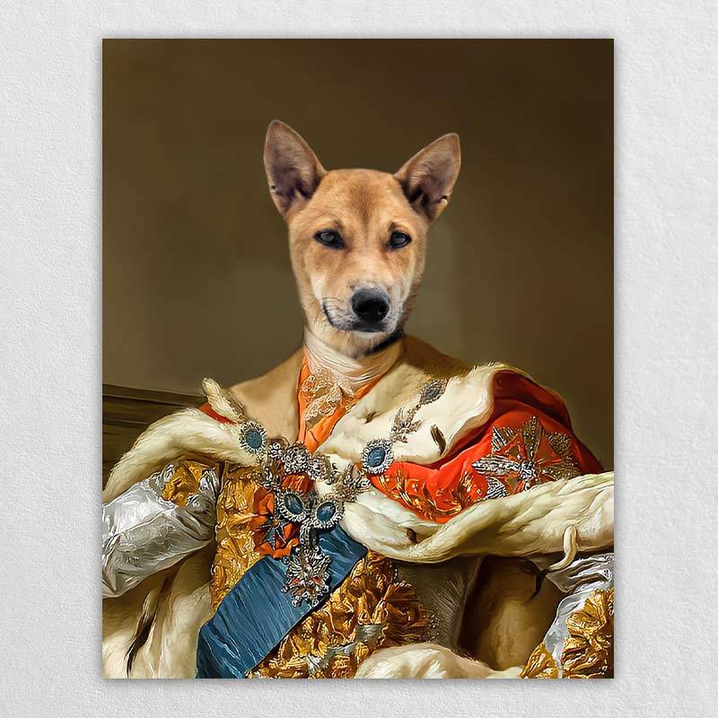 Royal King Renaissance Dog Art Pet Canvas