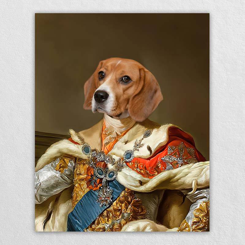 Royal King Renaissance Dog Art Pet Canvas