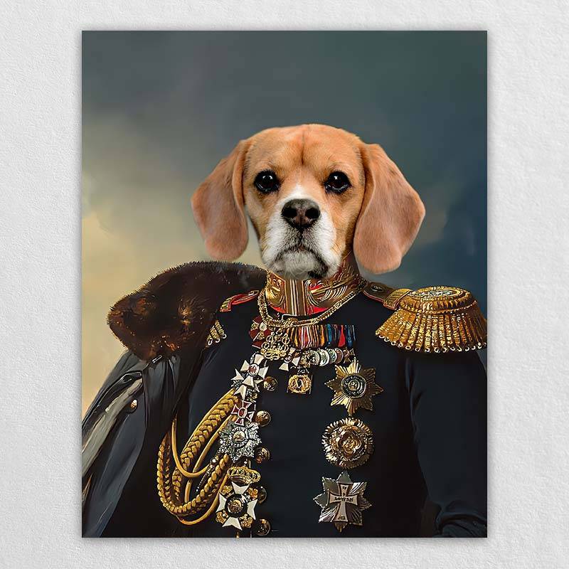 Custom Pet Dog Military Portraits