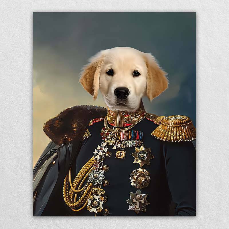 Custom Pet Dog Military Portraits