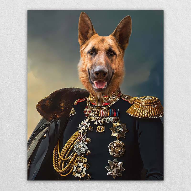 Custom Pet Dog Military Portraits