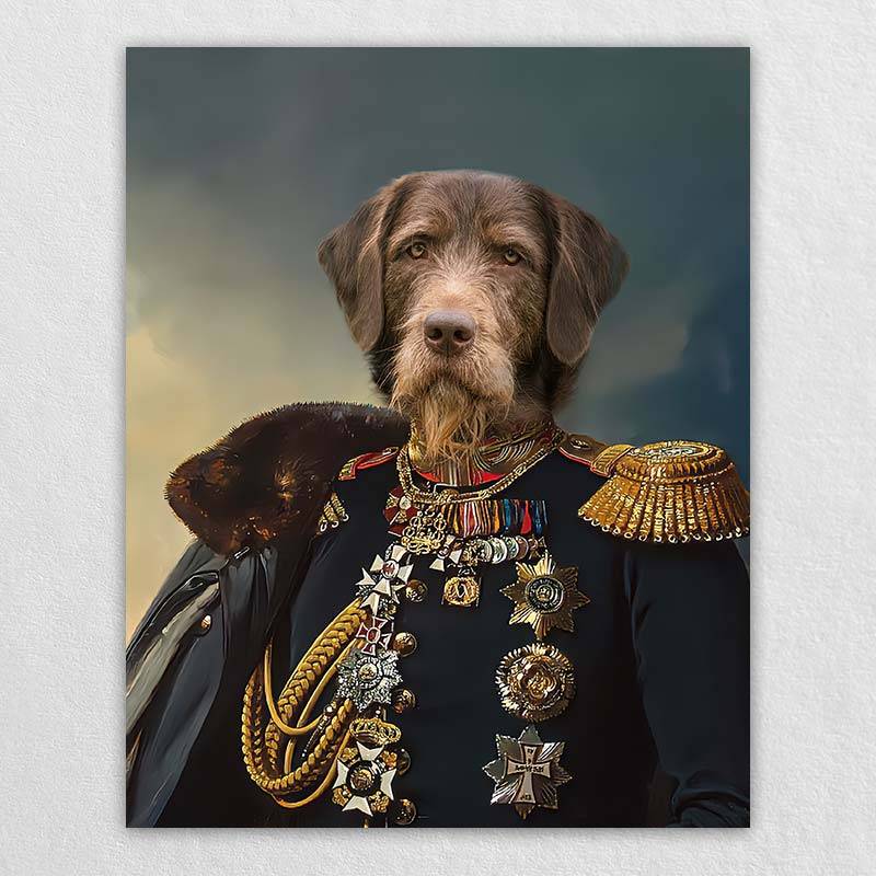 Custom Pet Dog Military Portraits