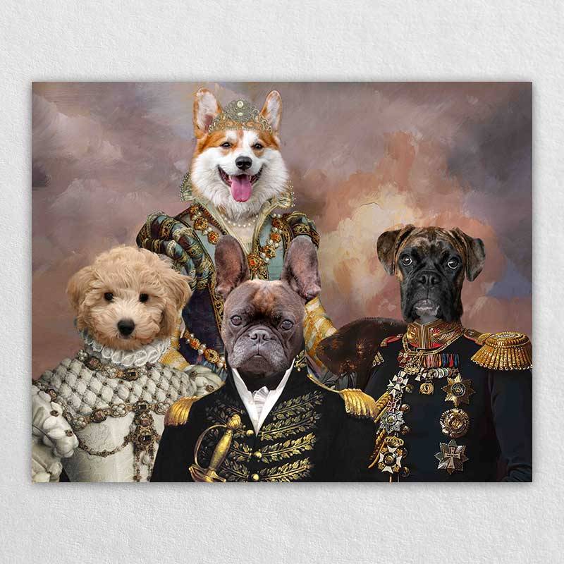 Pet Cat Dog Portrait Historical Royal Pet Family