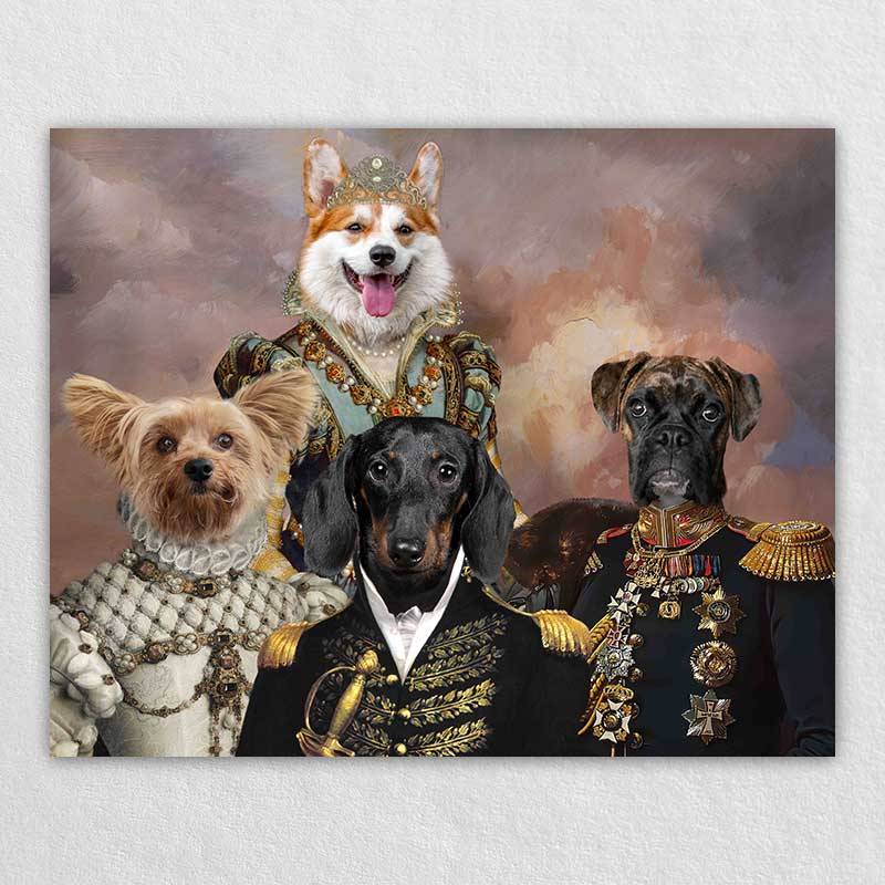 Pet Cat Dog Portrait Historical Royal Pet Family