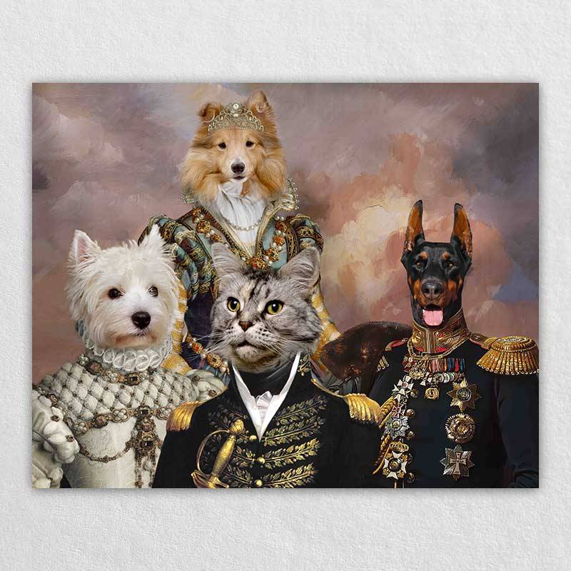 Pet Cat Dog Portrait Historical Royal Pet Family