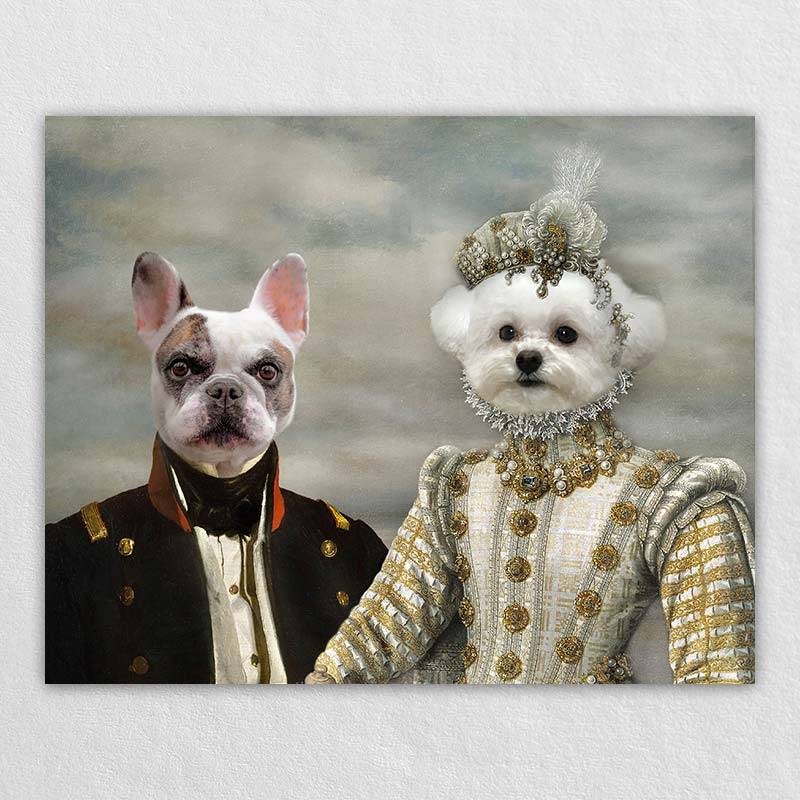 Custom Royal Dog Portraits Pet Artwork