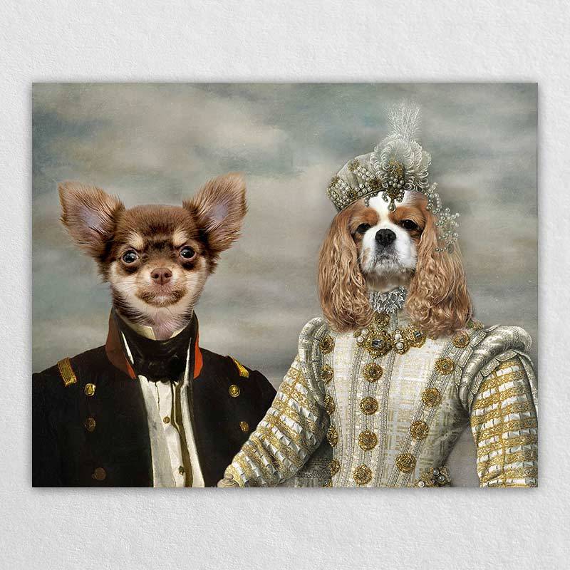 Custom Royal Dog Portraits Pet Artwork