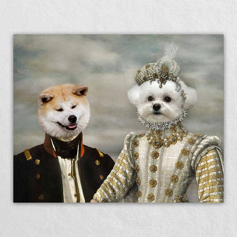 Custom Royal Dog Portraits Pet Artwork