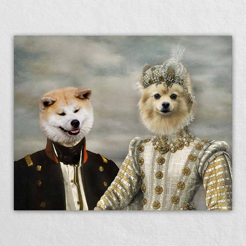 Custom Royal Dog Portraits Pet Artwork