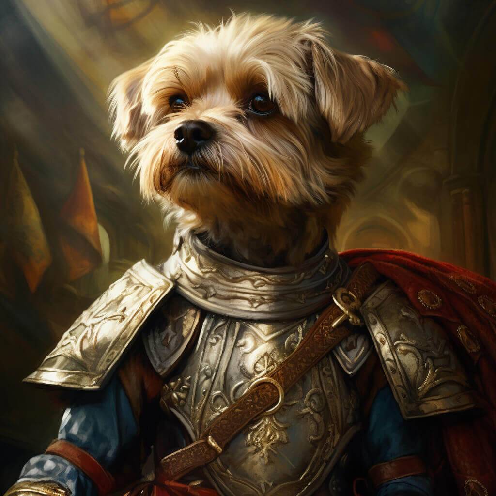 Personalized Pet Pictures Portrait Of Medieval Warrior