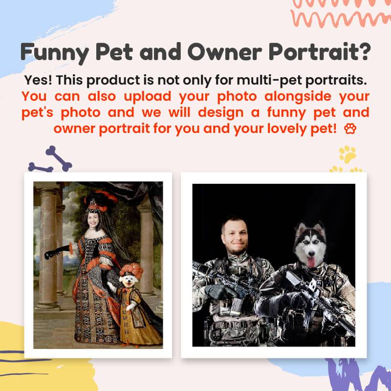 Pet Photo Gift Ideas Warrior Portrait For 2 Pets