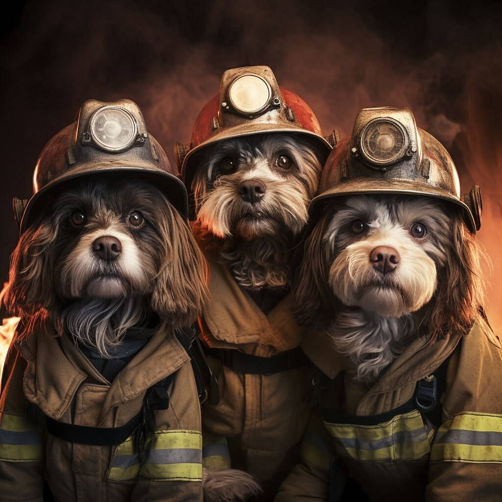 Painting Your 3 Dogs, Infused with Heroic Undertones