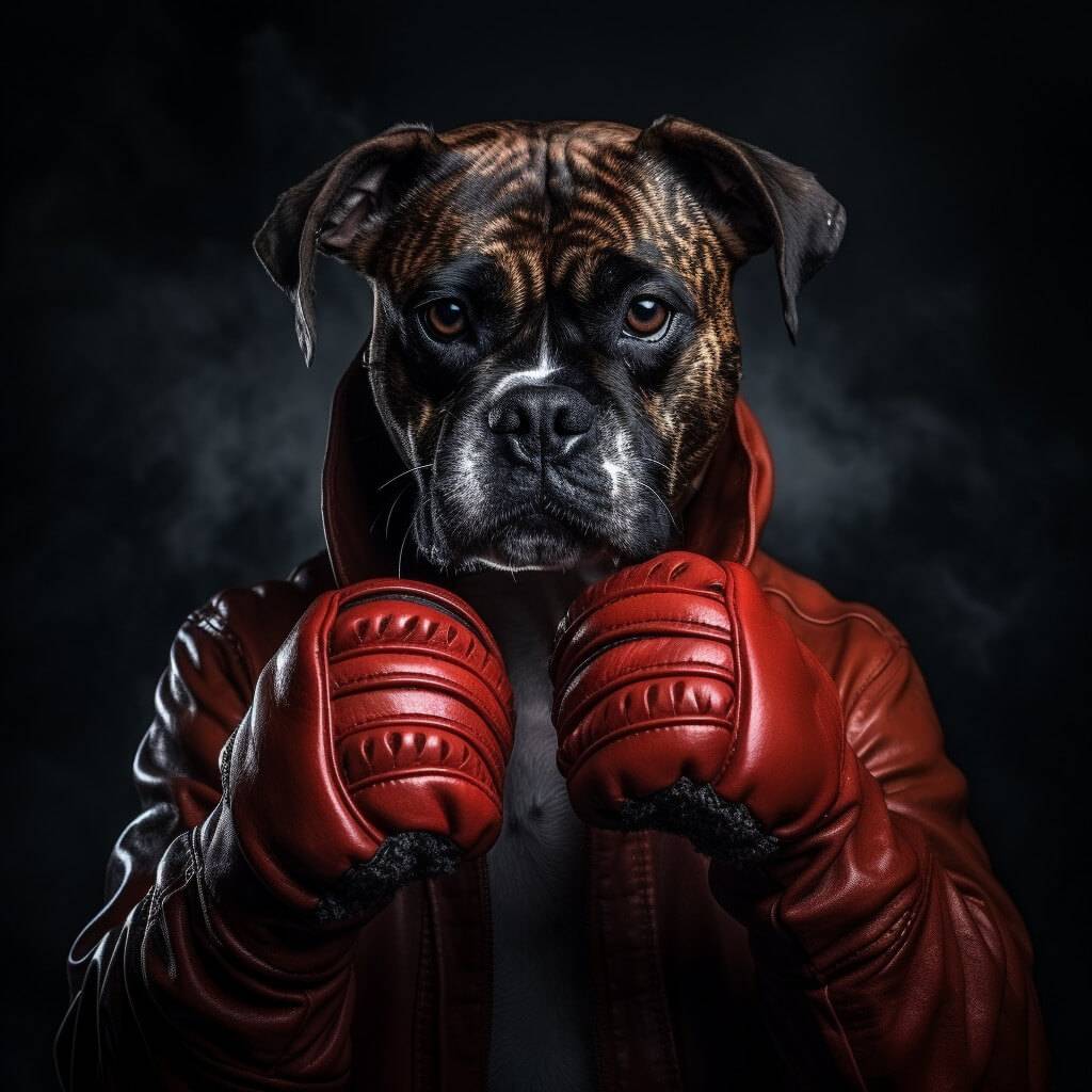 Great Boxing Photos Art of Dog Printy Pets