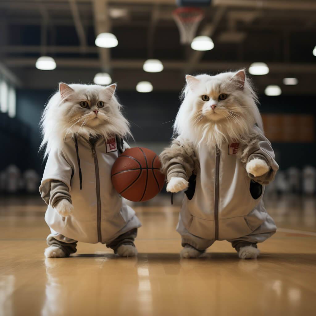 Basketball Images Drawing Fancy Cat Painting Pet Photos On Canvas