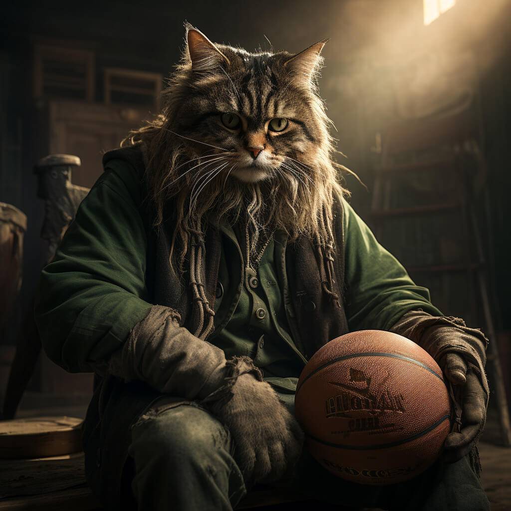 Dunce Cat Painting Photoshoot Basketball