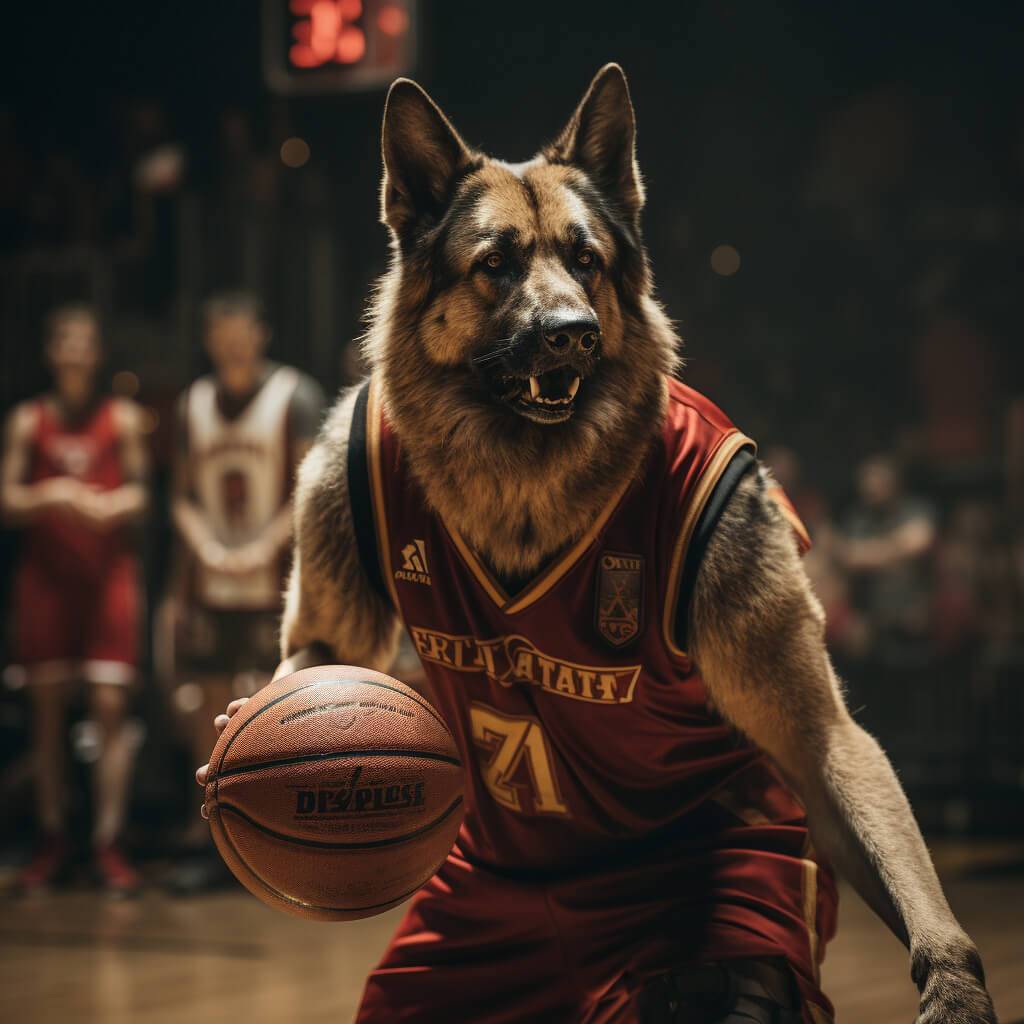 Basketball Canvas Art Puppy Dog Images