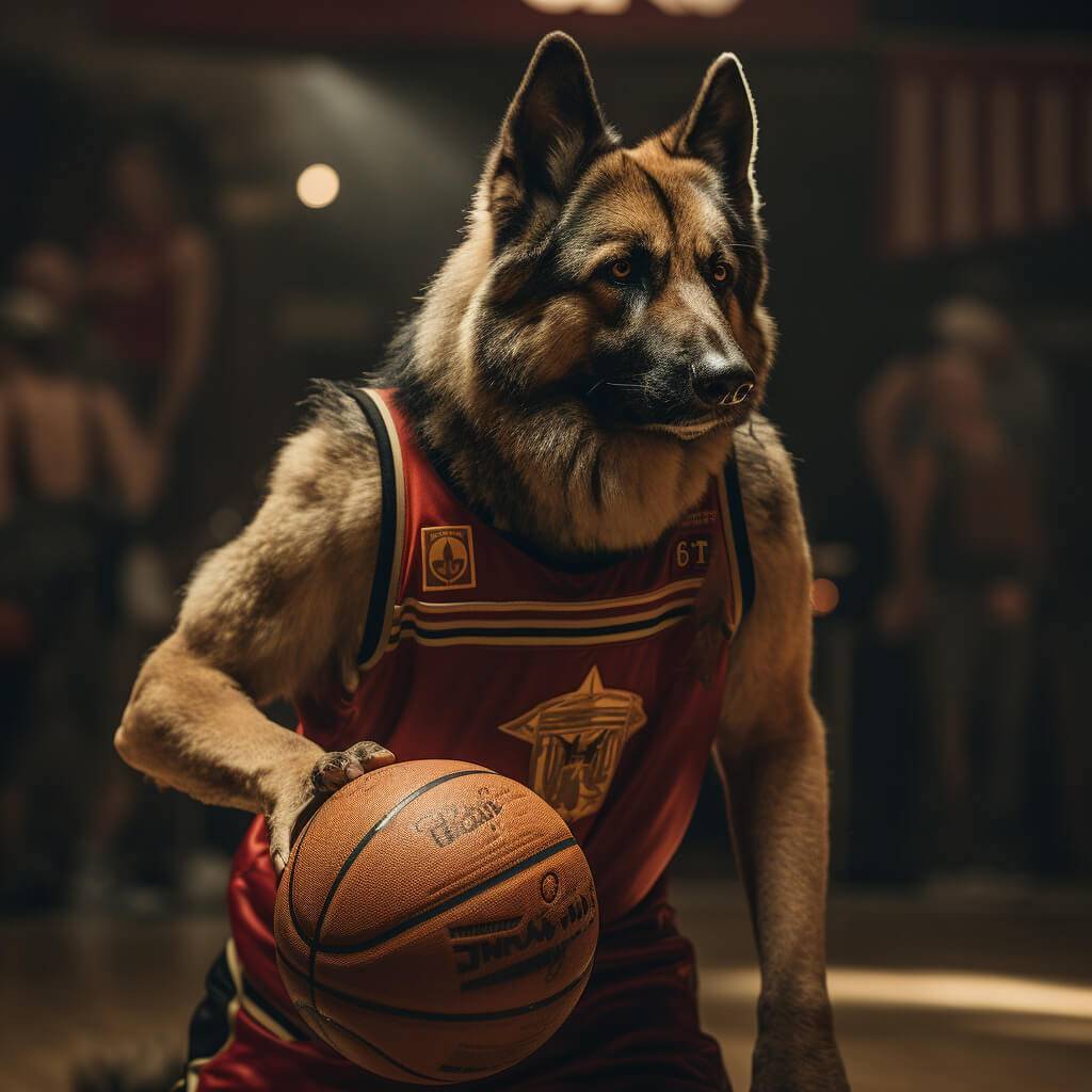 Canvas Basketball Wall Art Dog Png Image