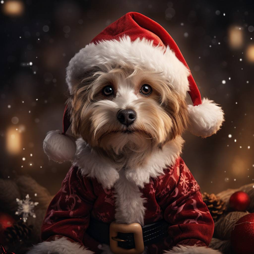 Custom Pet Christmas Canvas Wall Art