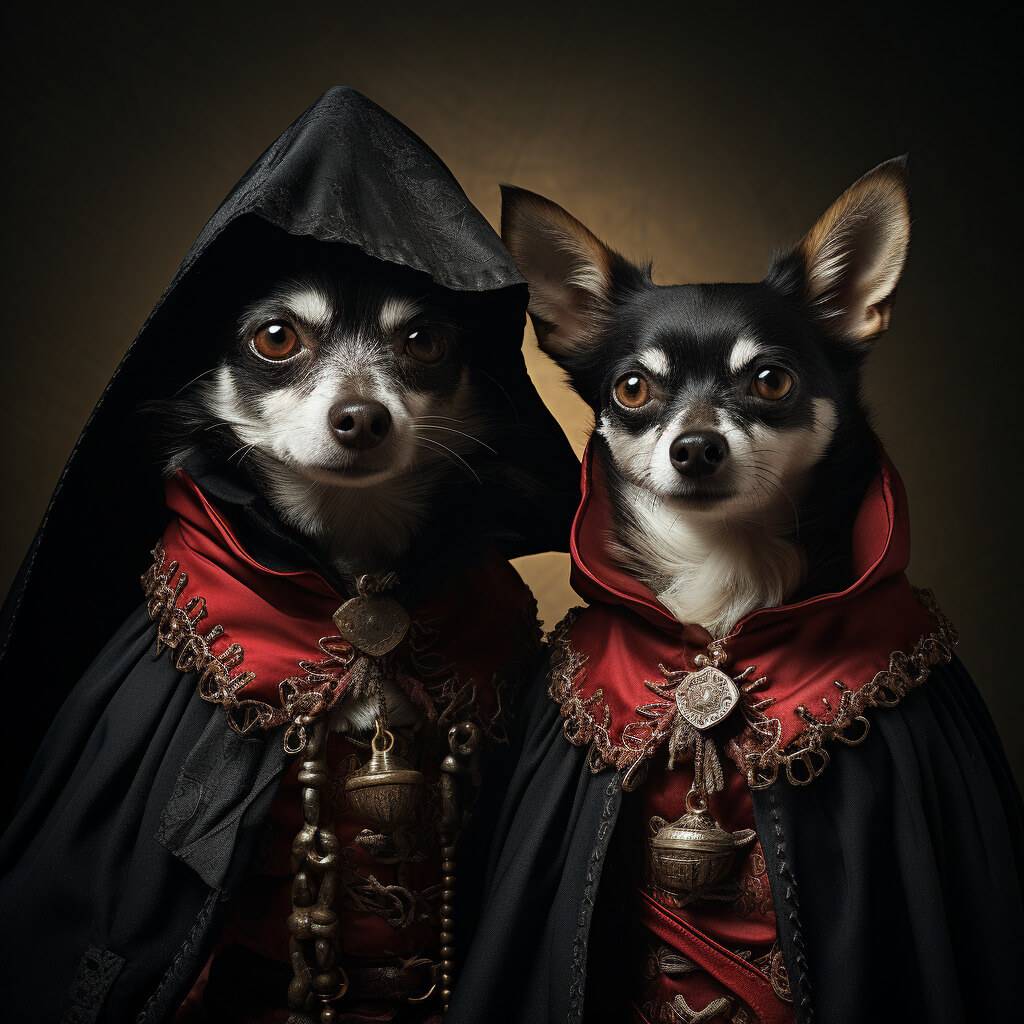 Renaissance Print Vampire Paint Your Pets Portrait