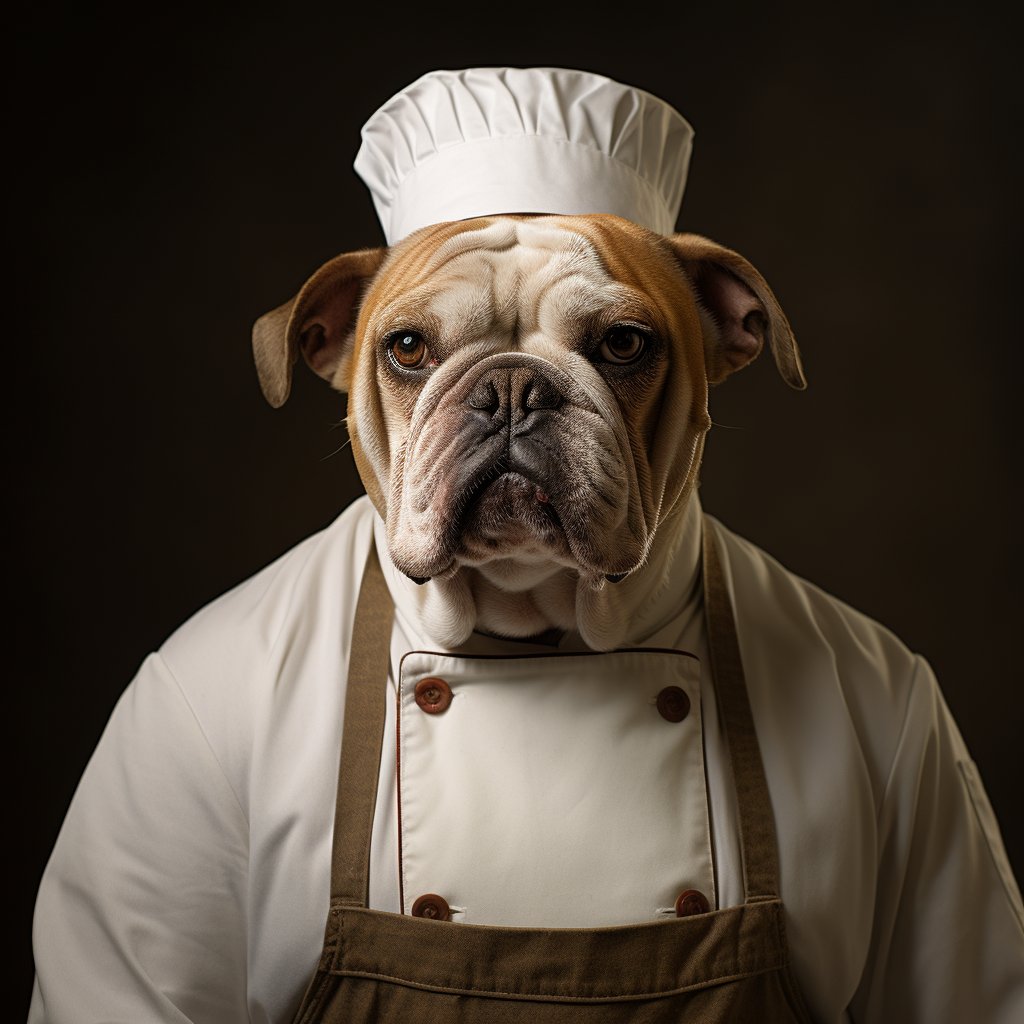 Chef Picture Cute Dog Painting