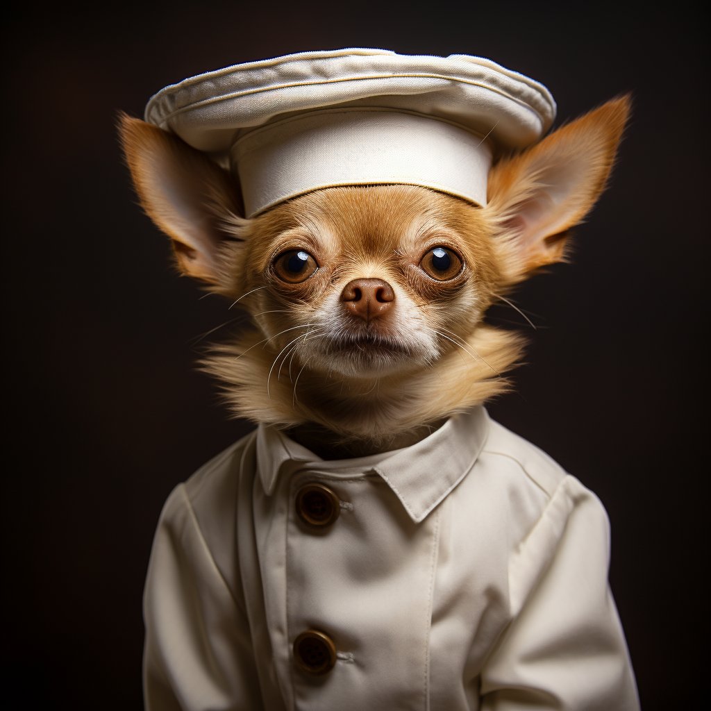 Picture Of A Chef Cooking Simple Dog Painting