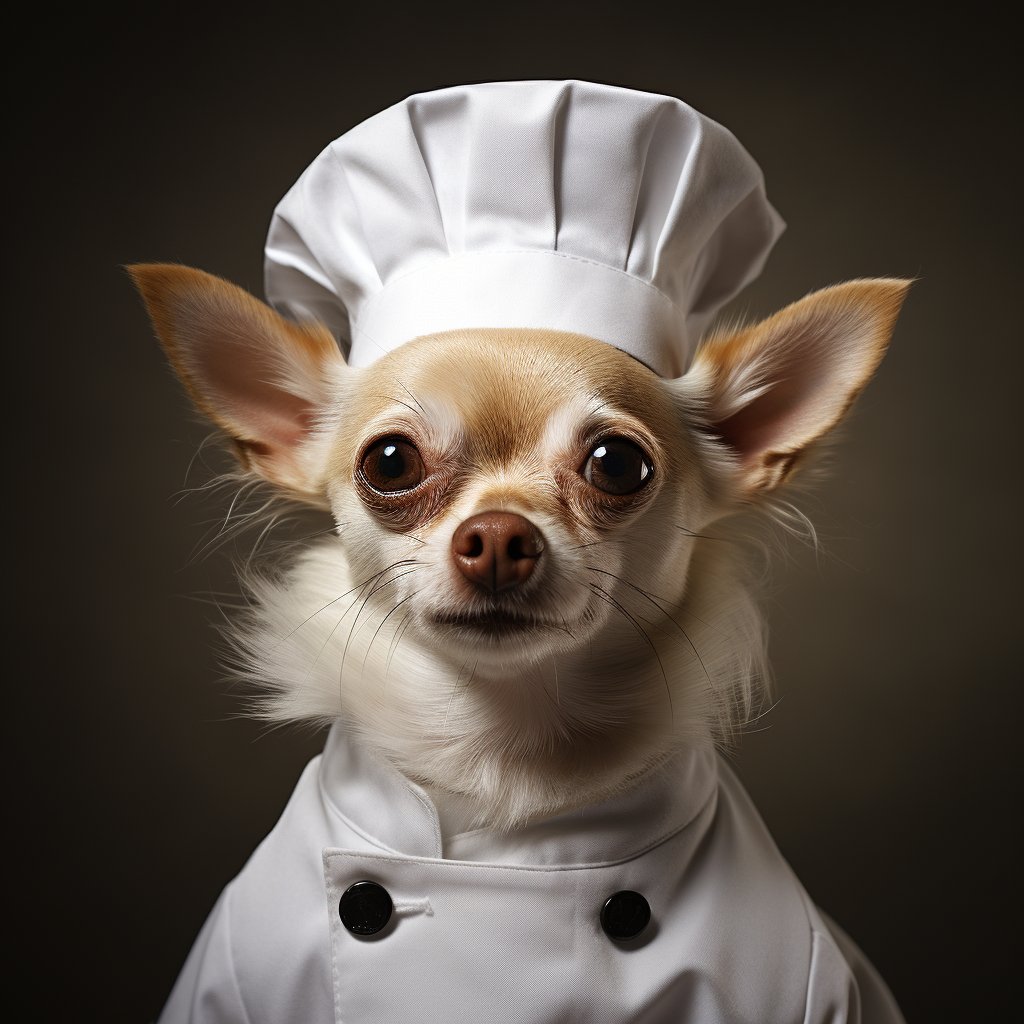 A Picture Of A Chef Dog Paintings From Photos