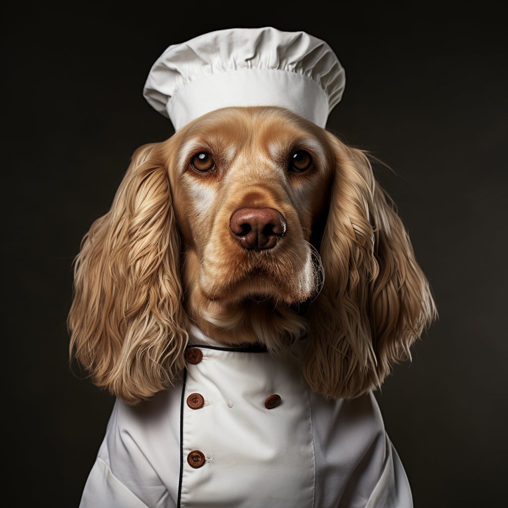 Sous Chef Pictures Realistic Dog Painting