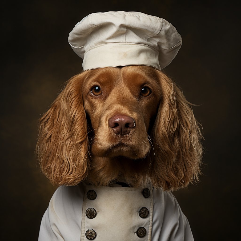 Pictures Of Chef Kitchen Oil Painting Dog Portraits