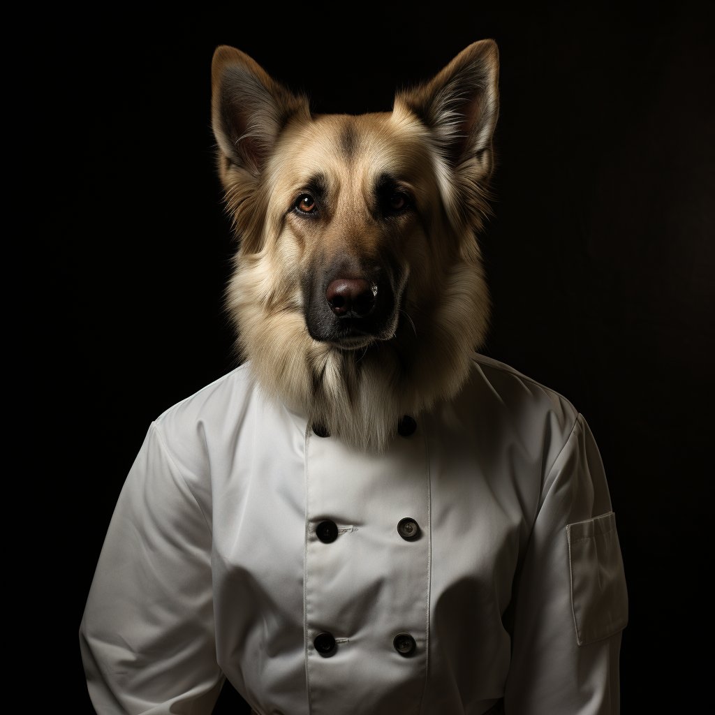 Executive Chef Uniform Images Personalized Painting Of Dog