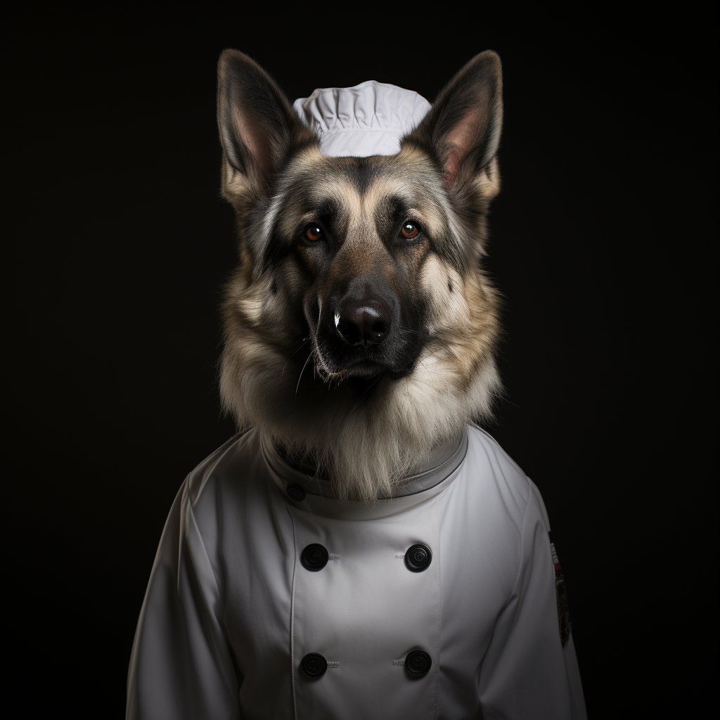 Chef Suit Images Dog Painting On Wall