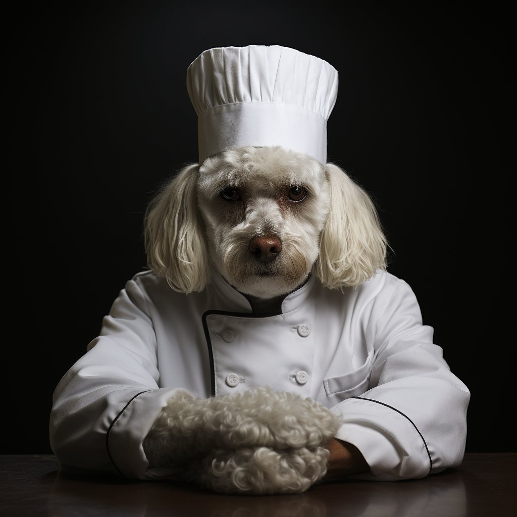 Food Chef Images On Canvas Dog Painting