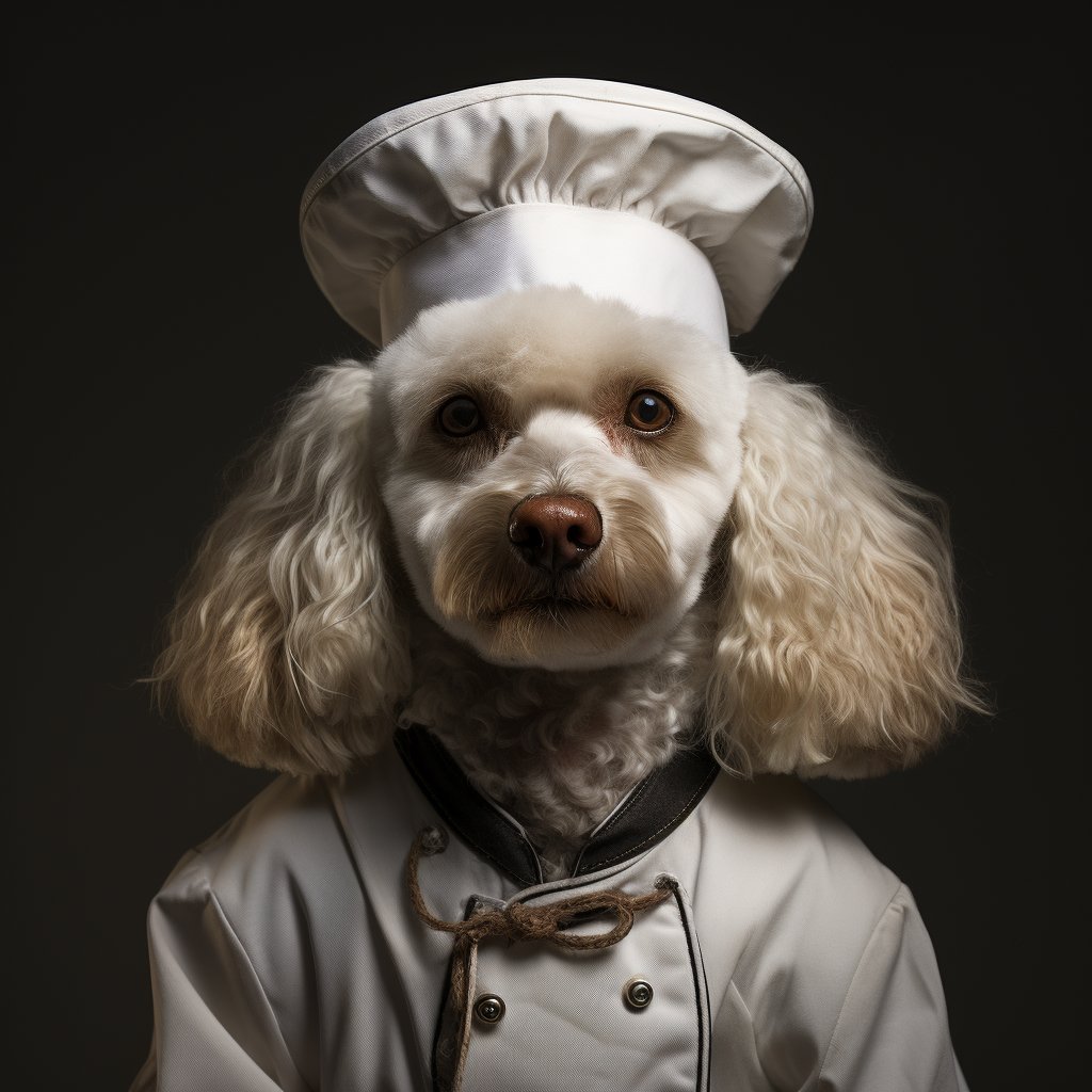 Chef Photography Oil Painting Of Your Dog