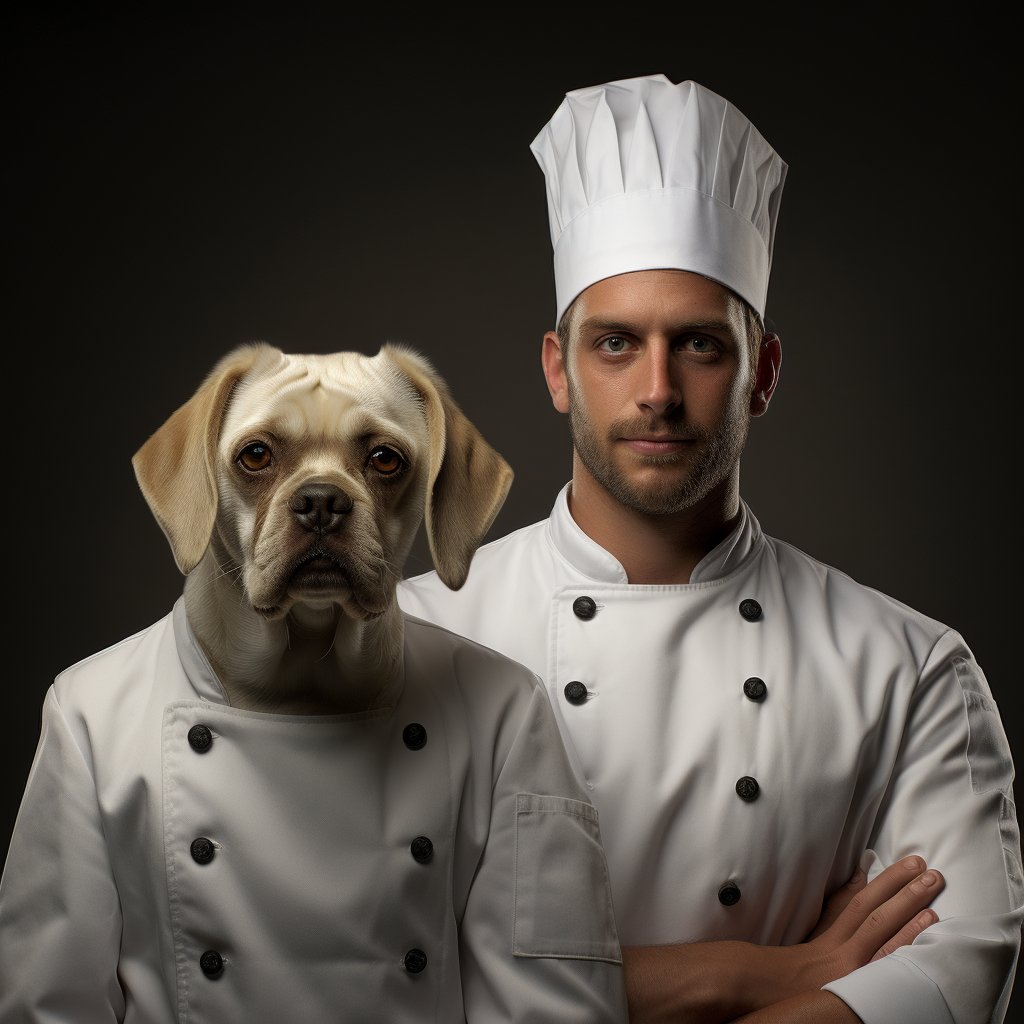 Chef Cooking Photos Realistic Paintings Of Dogs