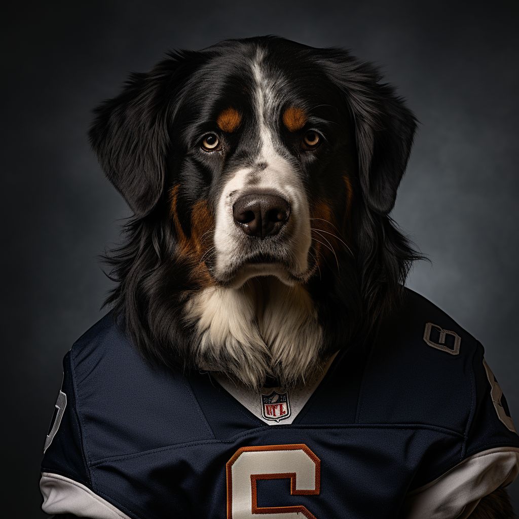 Football Art Dog Canvas Art