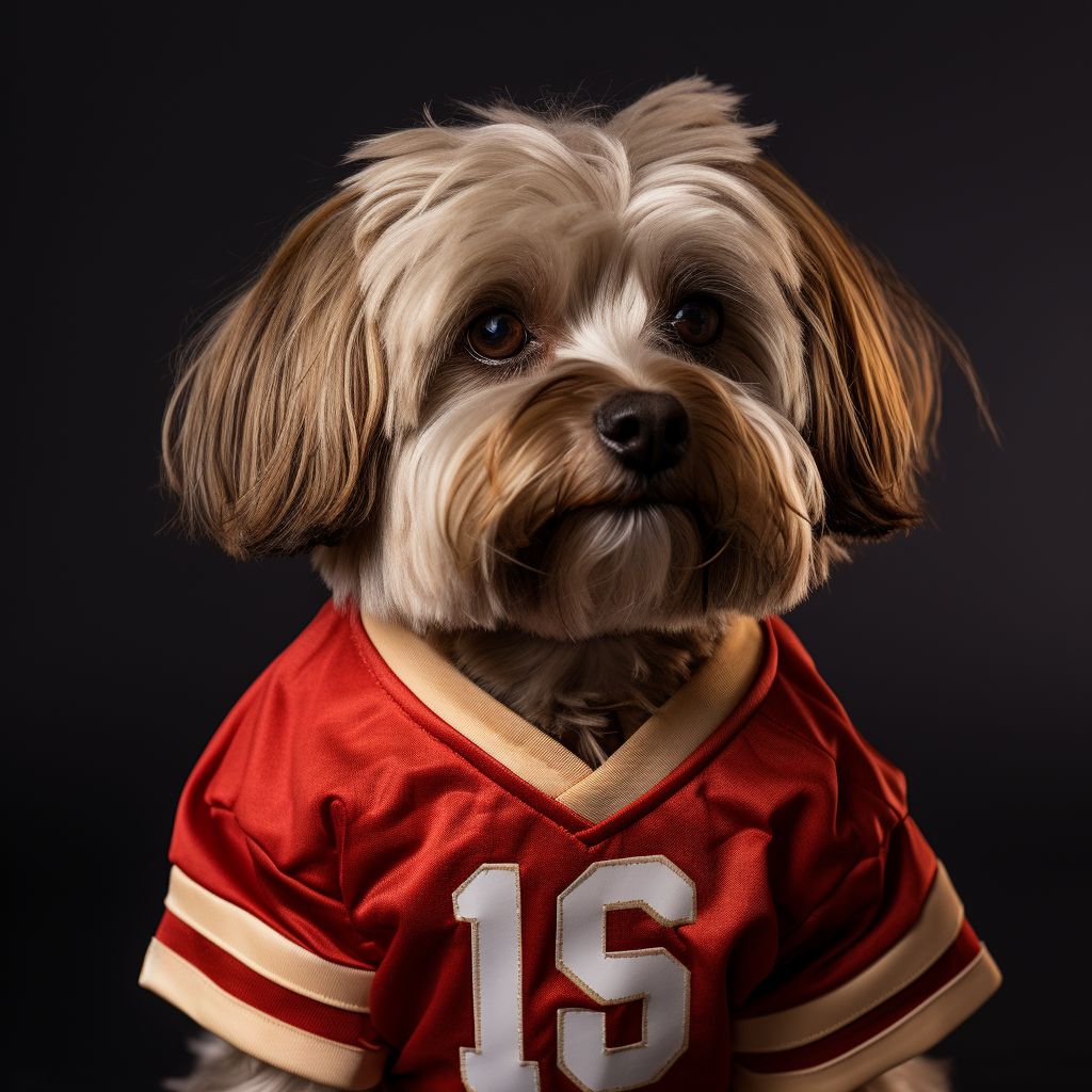 Vintage Football Artwork Dog Canvas Personalized