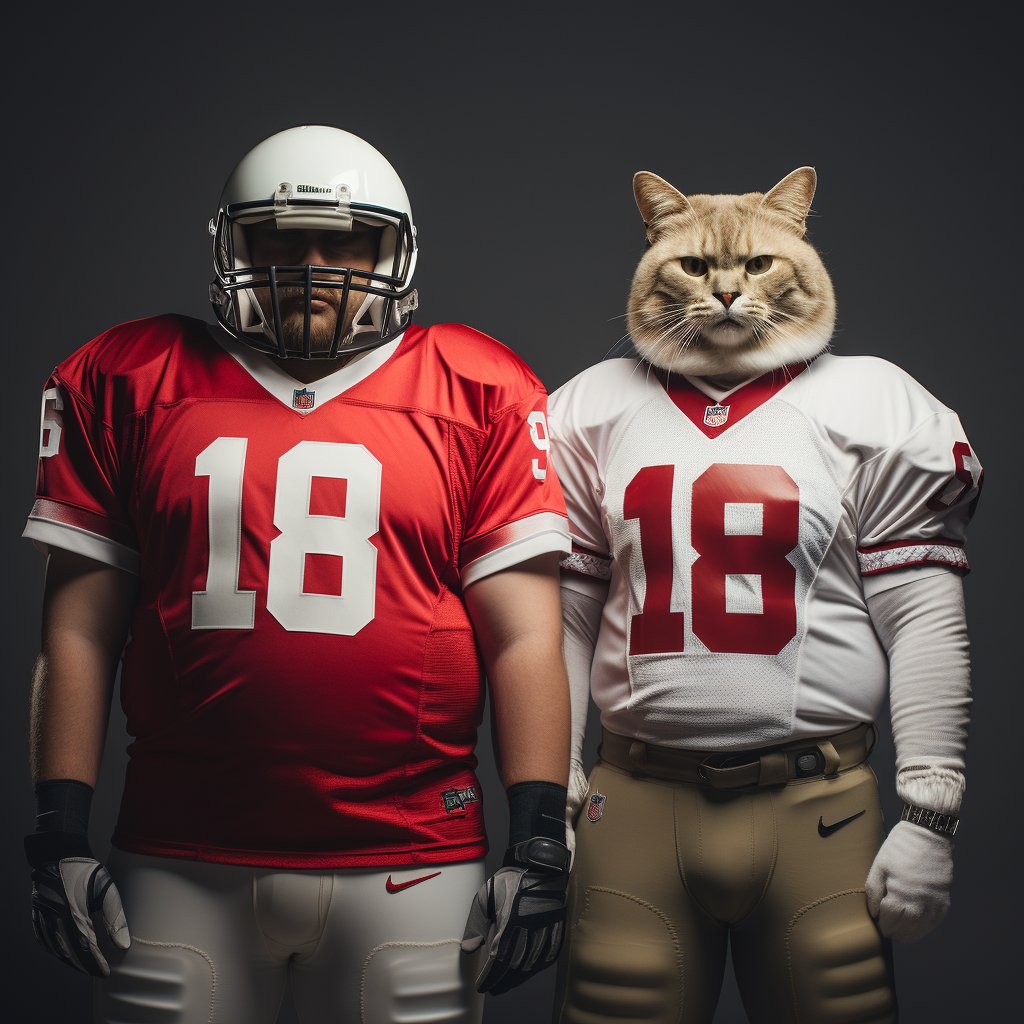 American Football Artwork Canvas Prints Cats