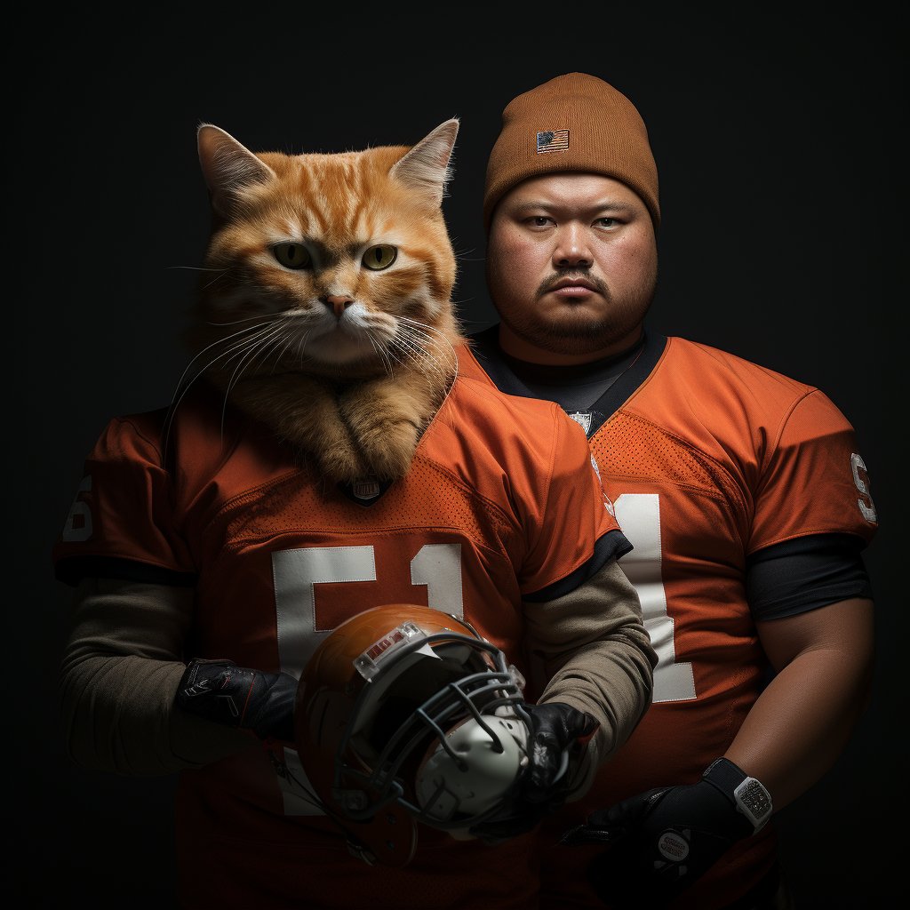 American Footballart Big Cat Portrait Images