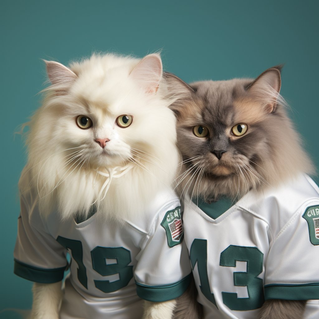 American Football Stadium Artwork Male Cat Portrait Images