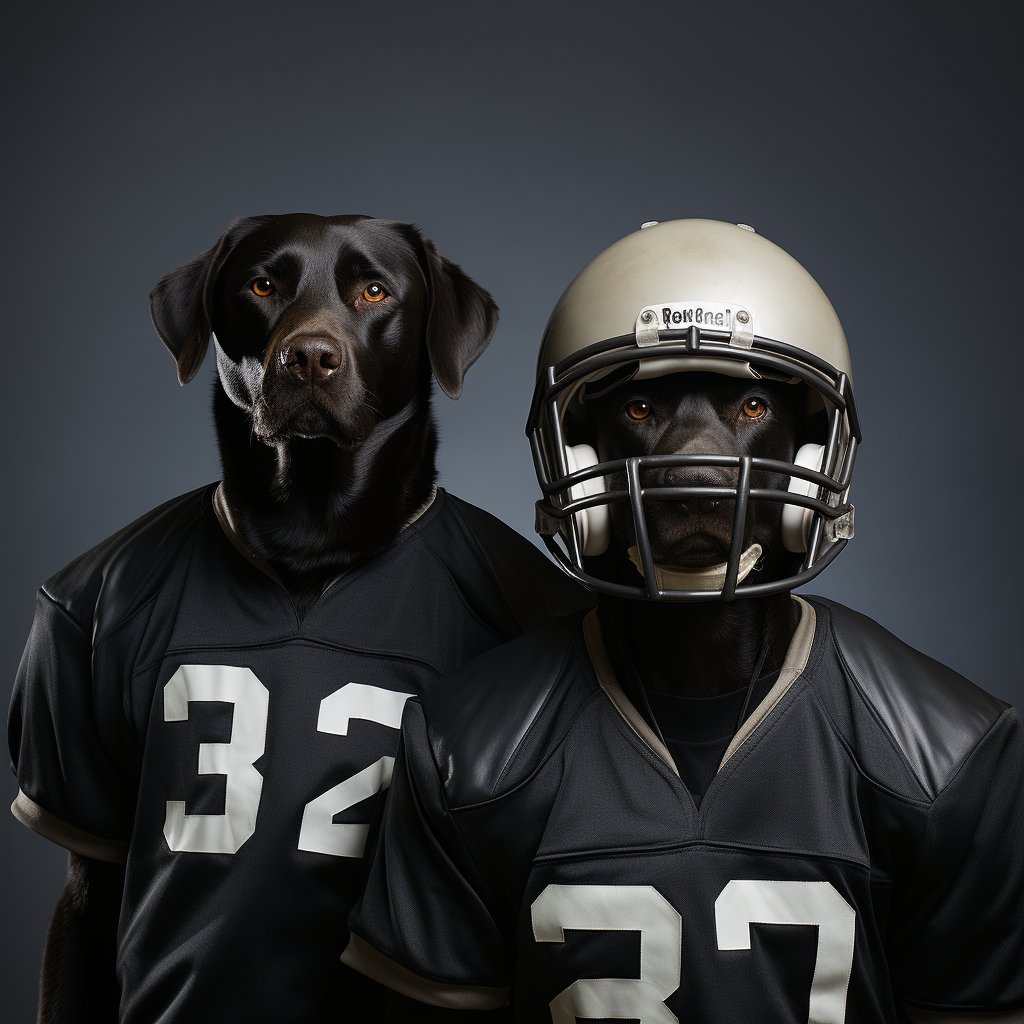 Football Photos Players Custom Dog Portrait Art