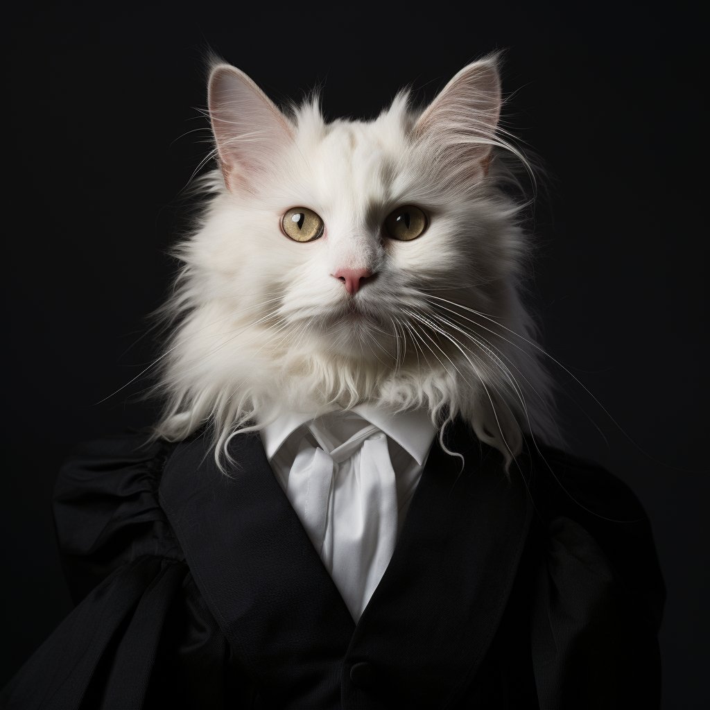 Judicial Demeanor Shots Cute Cat Png Portrait Image