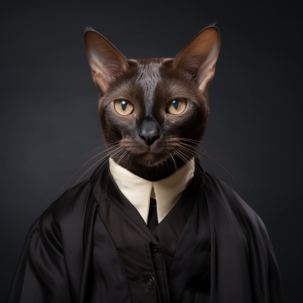 Courtroom Justice Portraits Cat Cute Canvas Art