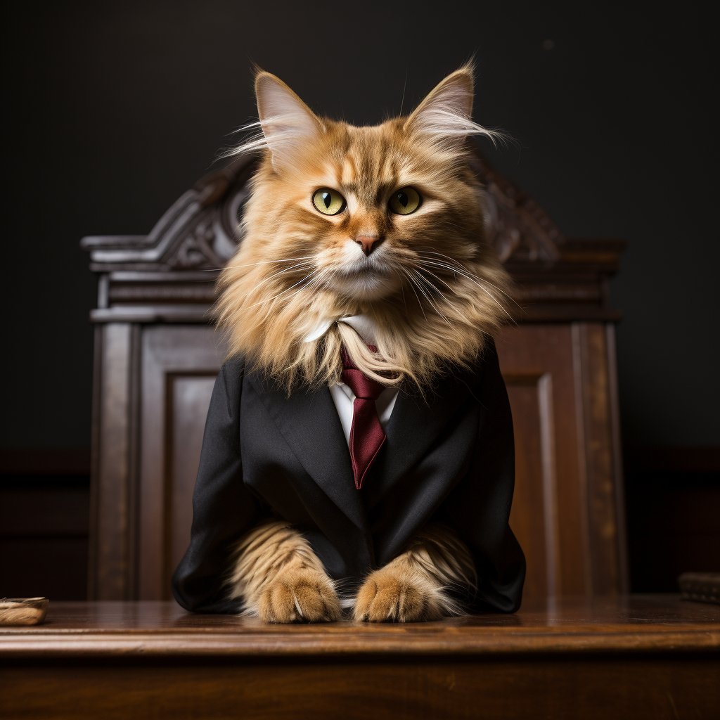 Judicial Leadership Scenes Bad Cat Canvas Art